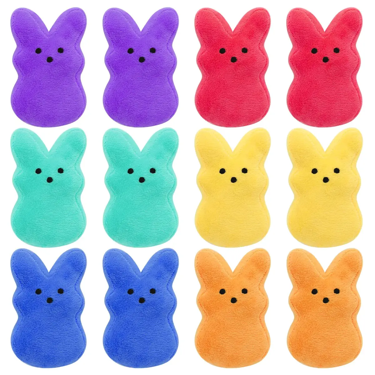 RLXGCZ Easter Bunny Plush Toys Set - 12 Pcs, 5-Inch Bunnies - main product image
