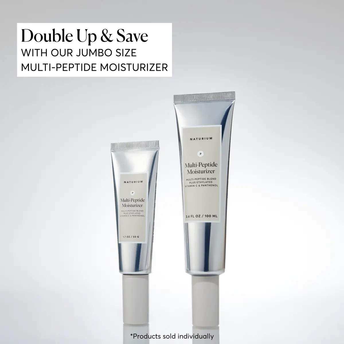 Naturium Multi-Peptide Moisturizer Jumbo, Hydrating & Smoothing Skin Care, 255 ml (8.5 fl oz) | Clinically Effective Formula - view 3
