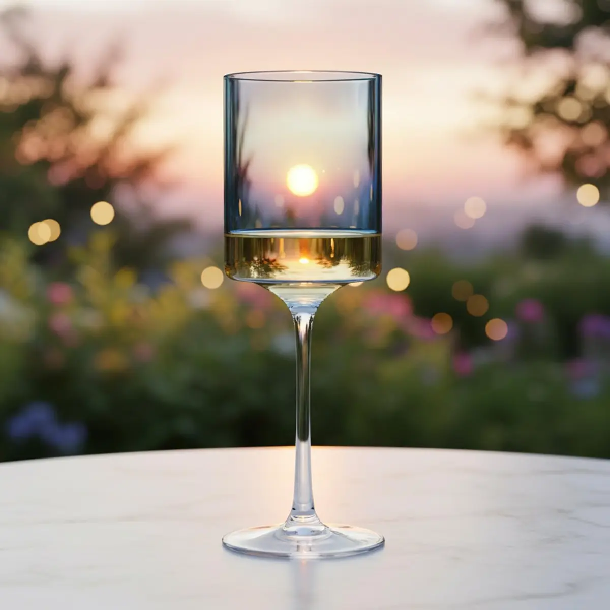 BLUESKY Blue & Clear Two-Tone Wine Glass Set - 14 Oz (5 Pieces) | Elegant, Sophisticated Design for Upscale Events & Gifting - view 4