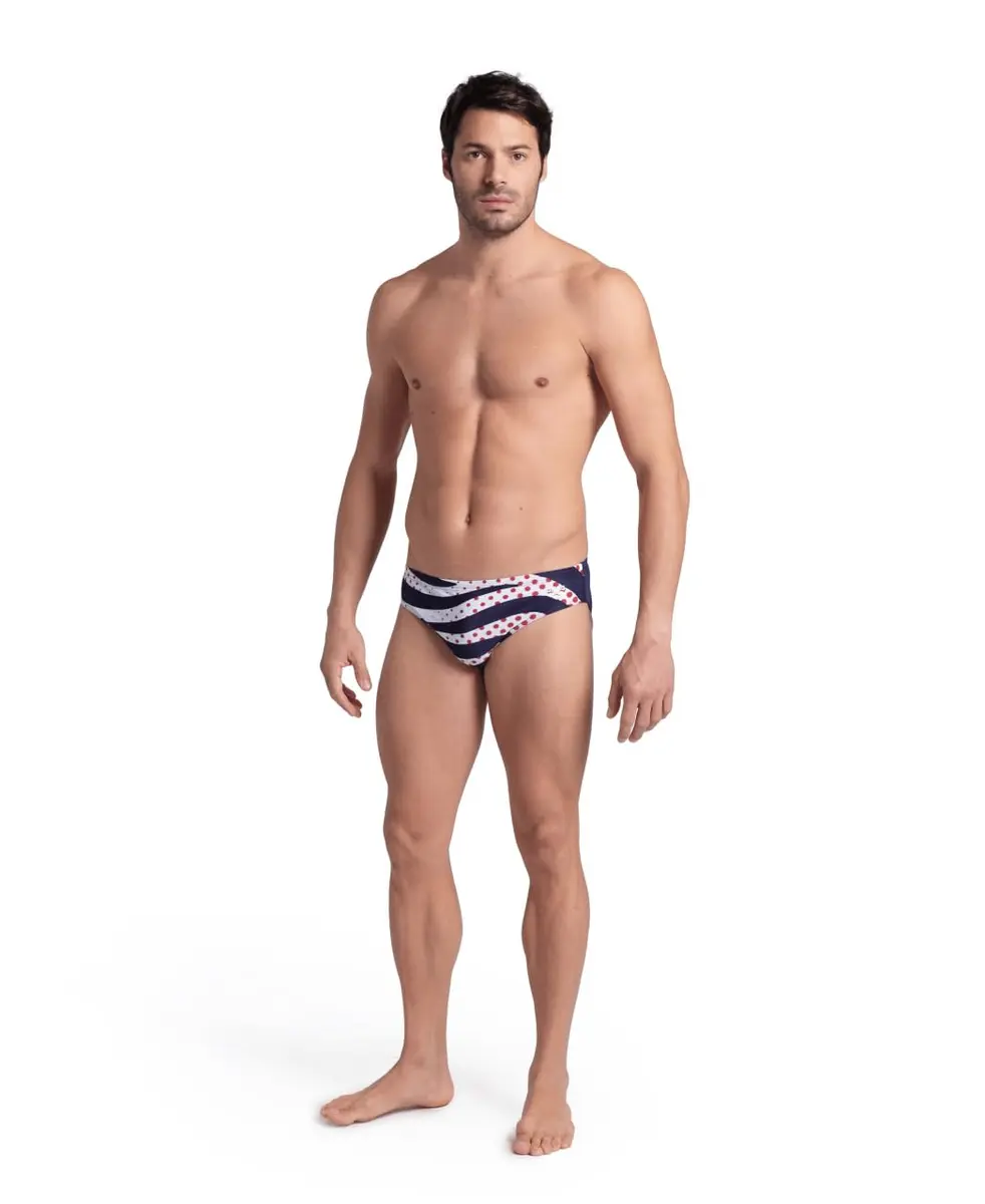 ARENA Performance Men's Multi Stripes Swim Brief Chlorine Resistant MaxLife Swimsuit, US Size 34 | Durable, Eco-Friendly Pool Wear - view 6