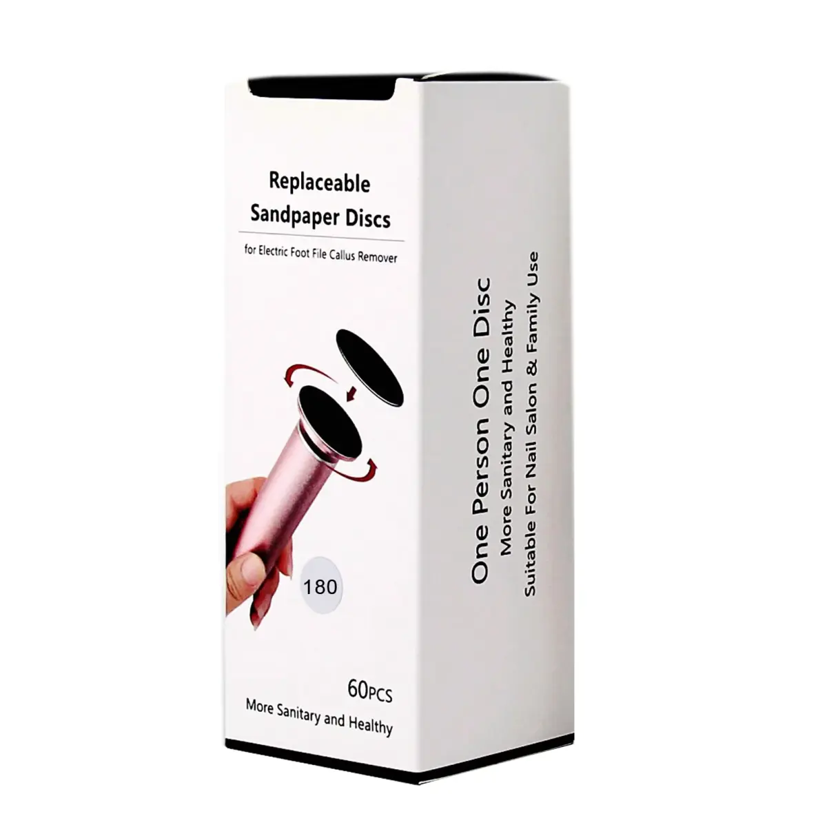 I·B·N G 60pcs Sandpaper Refill Discs for Electric Foot File 1.69" Diameter | Fine 180 Grit - view 8