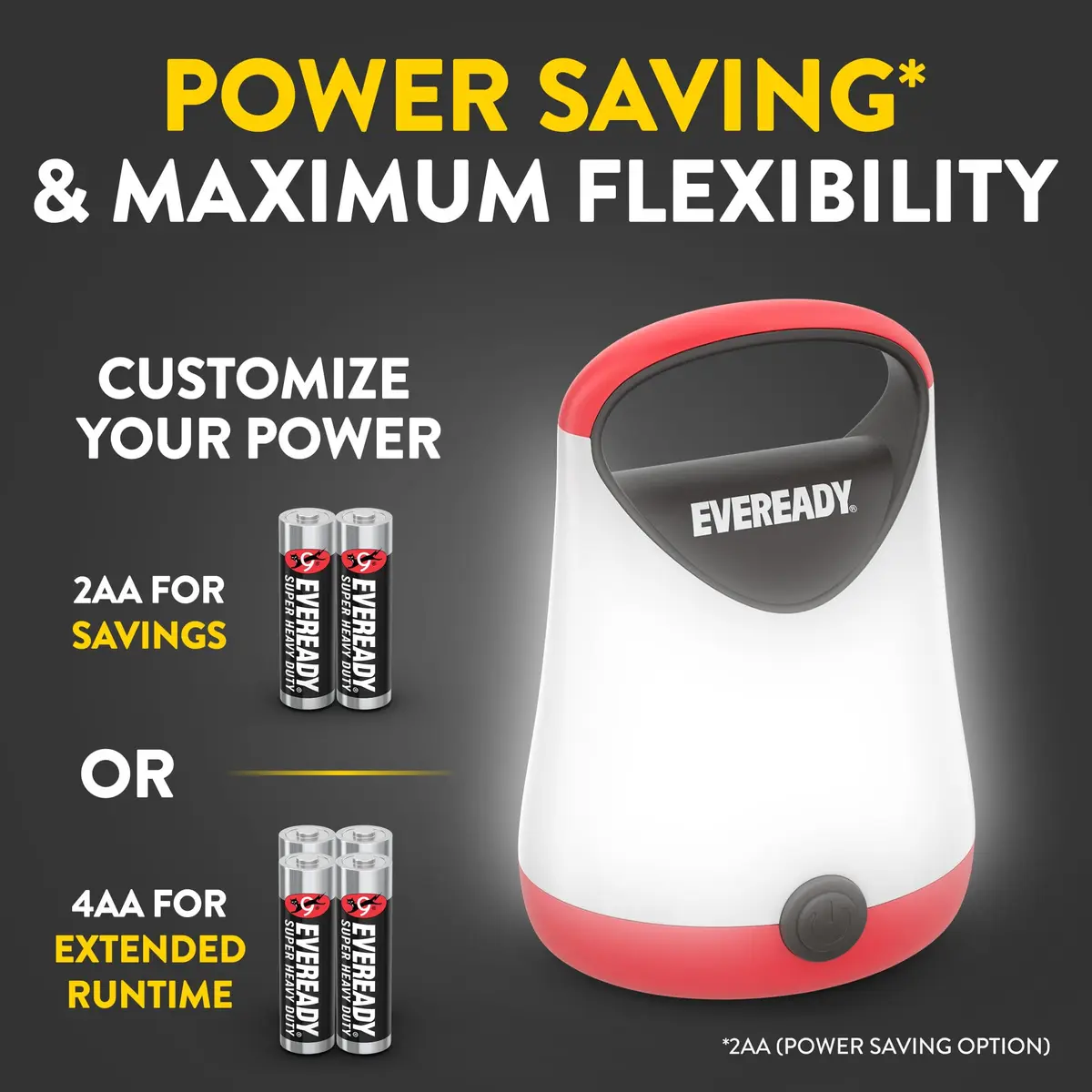 Eveready LED Camping Lantern X-250 (2-Pack, 250 Lumens) | 100 Hour Run-time, Water Resistant - view 4