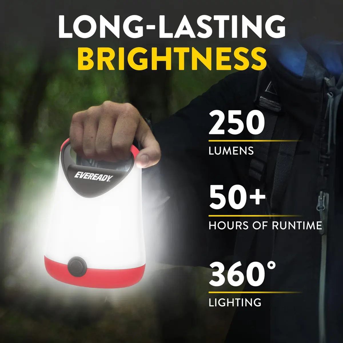 Eveready LED Camping Lantern X-250 (2-Pack, 250 Lumens) | 100 Hour Run-time, Water Resistant - view 2