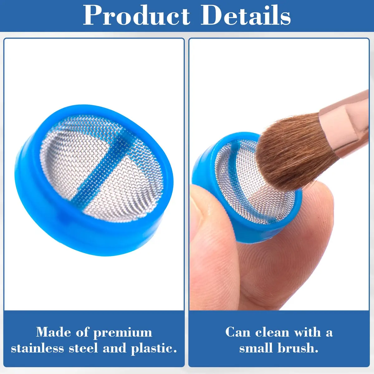 CustomyLife Water Inlet Valve Filter for Washer, 2pcs | High-Quality Stainless Steel & Reusable - view 4