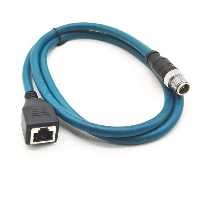 BOUUNCIY 32.8ft M12 8 Pin to RJ45 Industrial Ethernet Cable | Shielded, Field Wireable, IP67, High Flex, 10 Meter - view 3
