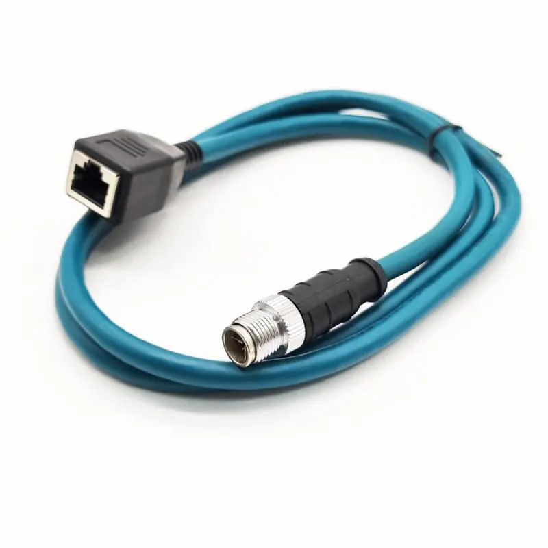 BOUUNCIY 32.8ft M12 8 Pin to RJ45 Industrial Ethernet Cable | Shielded, Field Wireable, IP67, High Flex, 10 Meter - view 9