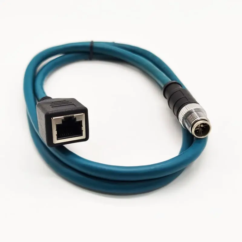 BOUUNCIY 16.4ft M12 to RJ45 Industrial Ethernet Cable | Shielded Cat6 Field Wireable for Automation - view 12