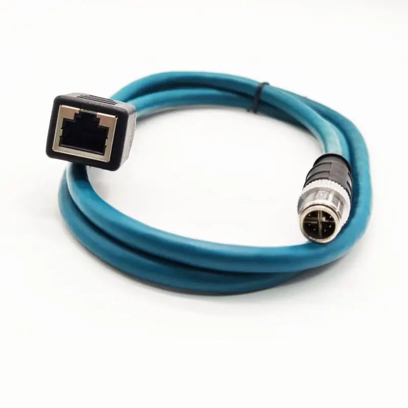 BOUUNCIY 16.4ft M12 to RJ45 Industrial Ethernet Cable | Shielded Cat6 Field Wireable for Automation - view 8