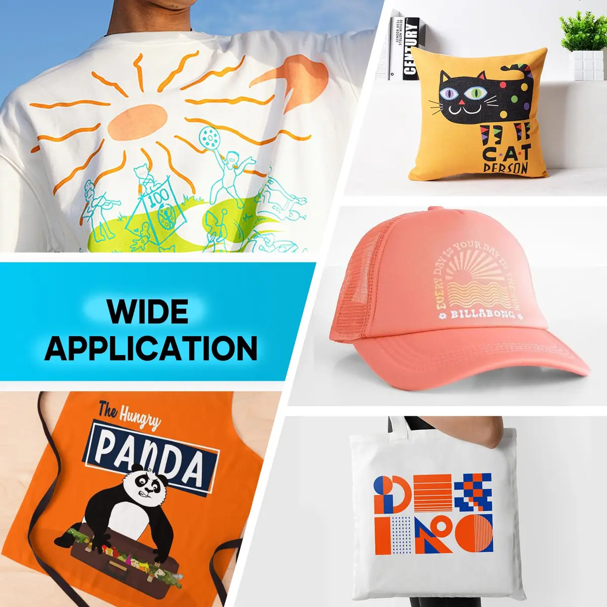 HTVRONT Sublimation Vinyl for Cotton Shirts 30 Pack 12"x10" | Bright, Durable & Easy to Apply - view 7