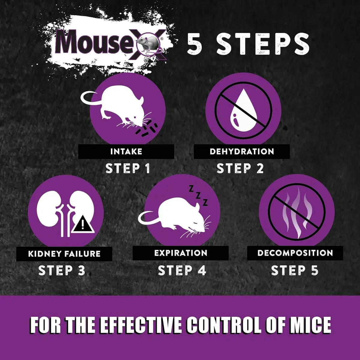 MouseX Throw Packs- for All Species of Rats Mice Safe Around Pets- Pack of 2 | Indoor & Outdoor Rodent Control Pellets - view 7