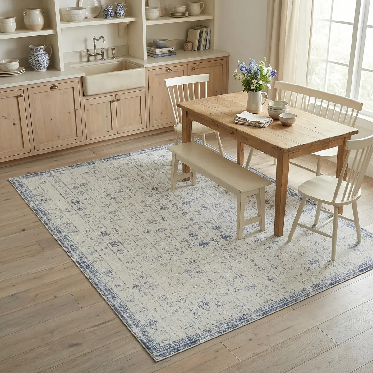 Harlow Hill 5x7 Machine Washable Area Rug | Water-Repellent & Stain-Resistant, Non-Slip Latex Backing - main product image