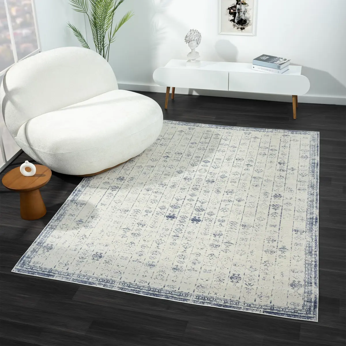 Harlow Hill 5x7 Machine Washable Area Rug | Water-Repellent & Stain-Resistant, Non-Slip Latex Backing - view 7
