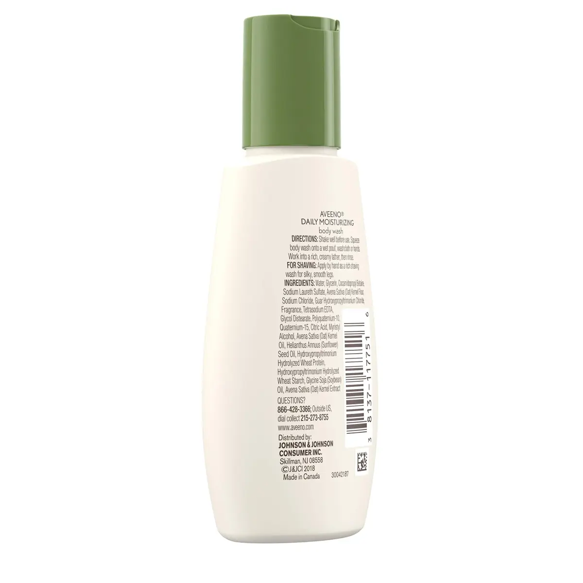 Aveeno Daily Moisturizing Body Wash 200ml (6.76 Fl Oz) | Prebiotic Oat for Dry Sensitive Skin - view 6