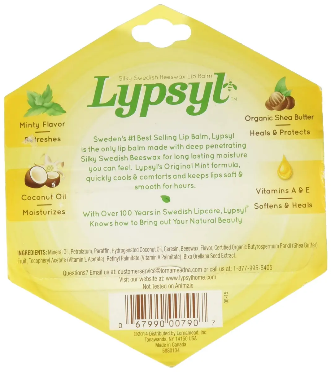 Lypsyl Intense Protection Original Mint Lip Balm 0.10 oz (Pack of 3) Deeply Hydrates & Softens Lips - view 2