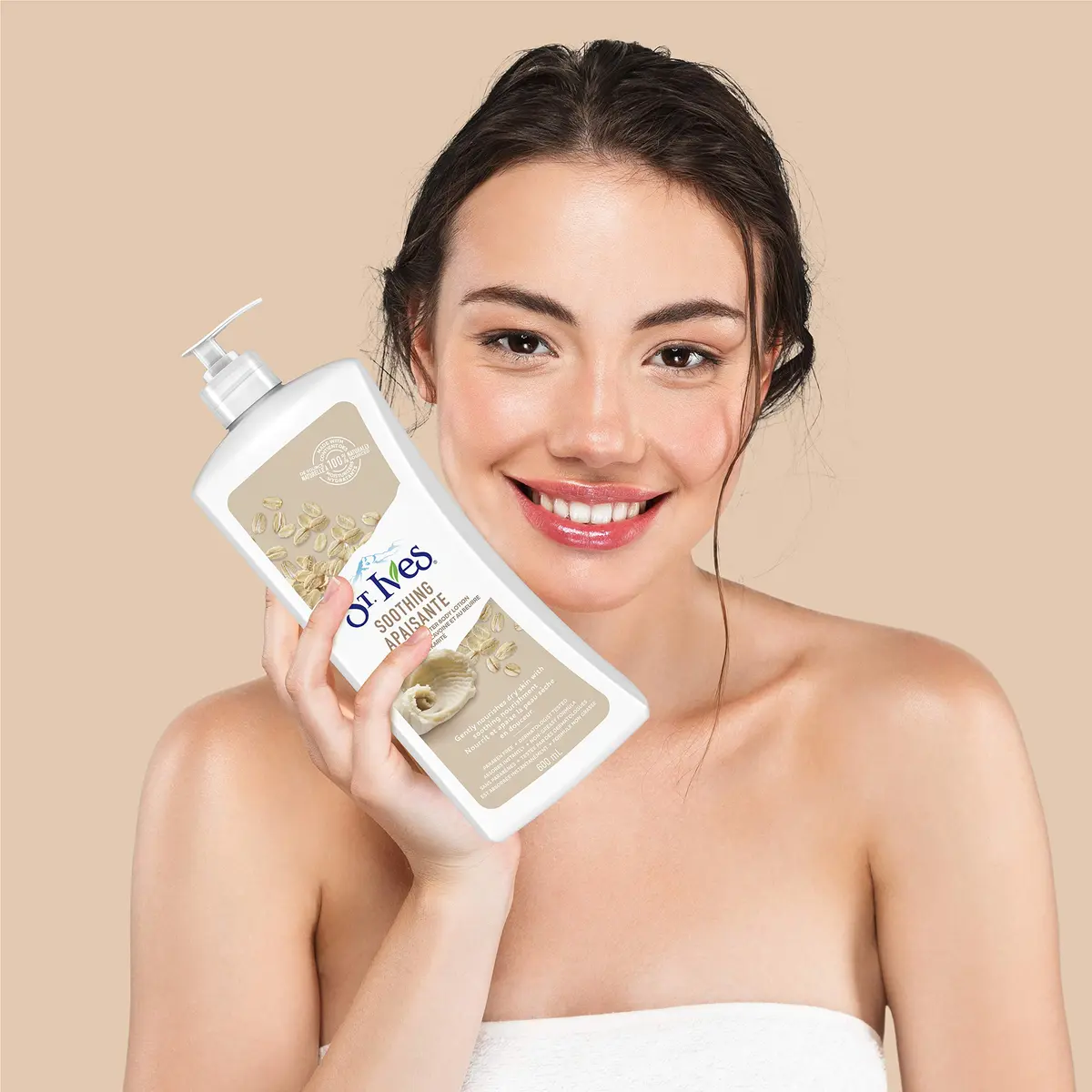 St. Ives Nourish & Soothe Oatmeal & Shea Butter Body Lotion 1242ml (42 Fl Oz) | Gentle Hydration for Sensitive Skin - view 4