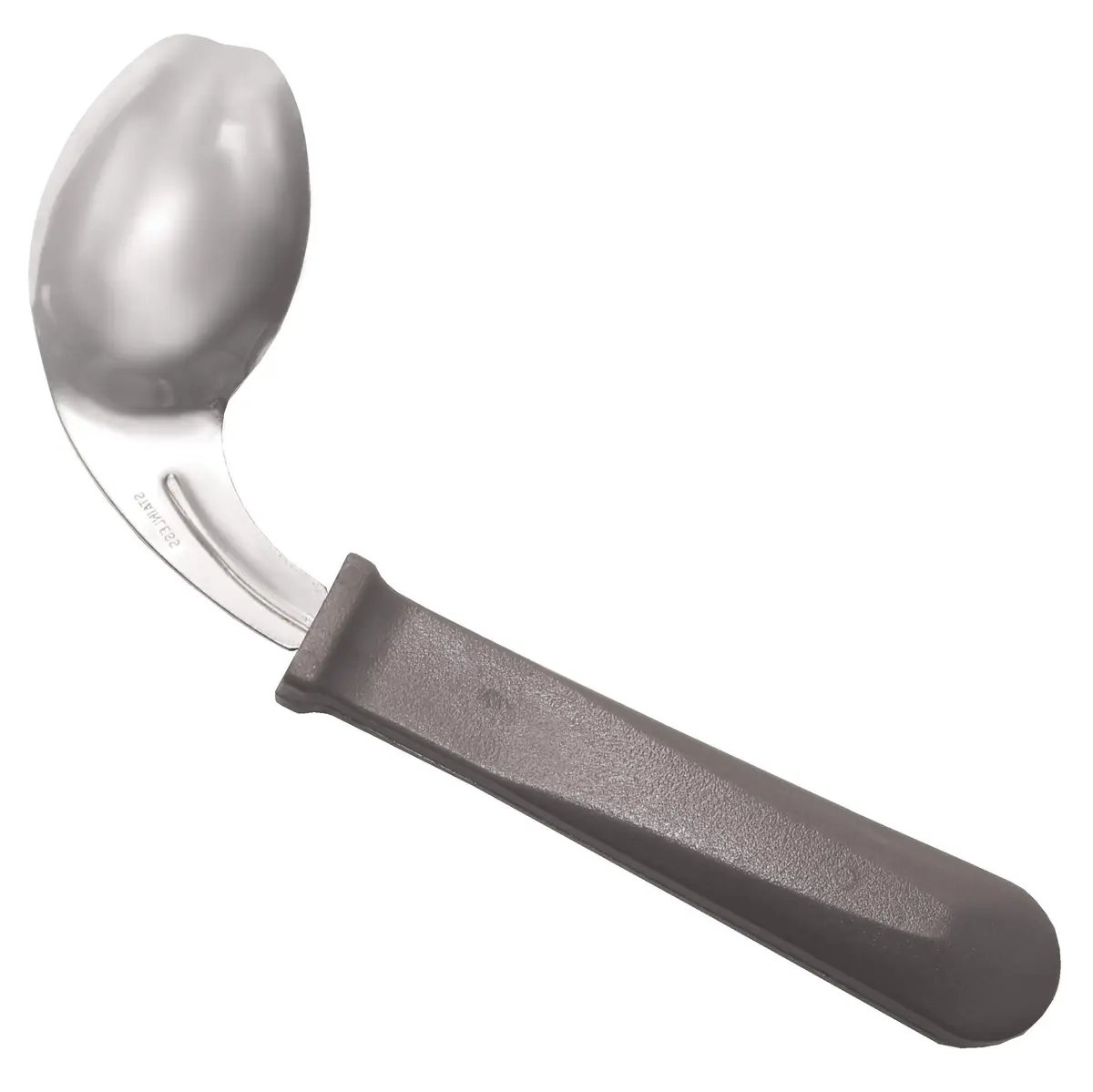 Rehabilitation Advantage Right Handed Grip Easy Offset Spoon (Pack of 2) | Ergonomic Stainless Steel Design for Limited Mobility - view 2