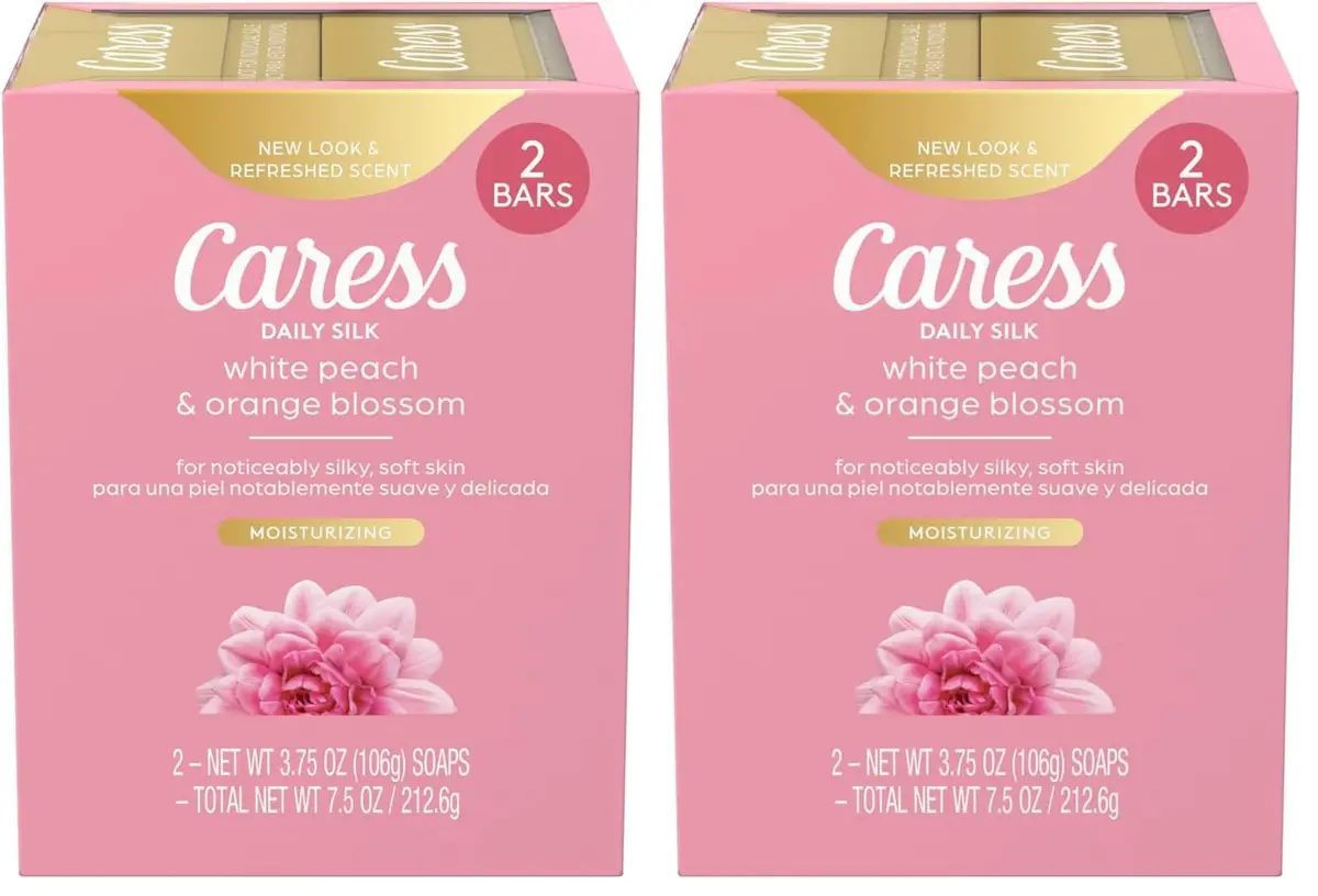 Caress Daily Silk Body Soap for Women 3.75 oz | Silkening Moisturizing Bar with Silk Extract & Floral Oil - main product image