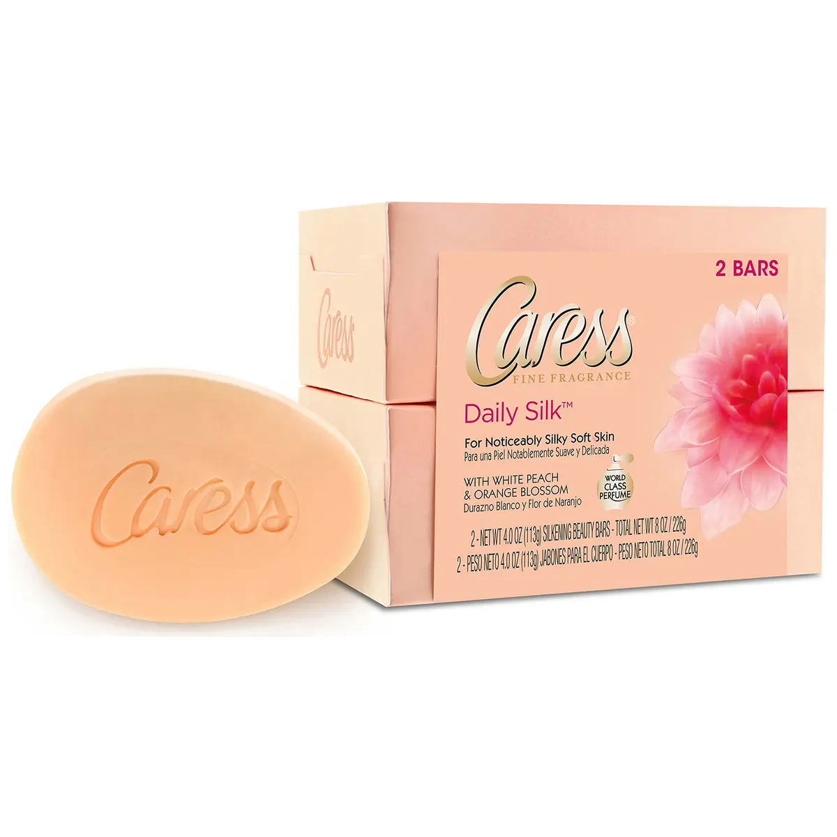 Caress Daily Silk Body Soap for Women 3.75 oz | Silkening Moisturizing Bar with Silk Extract & Floral Oil - view 5