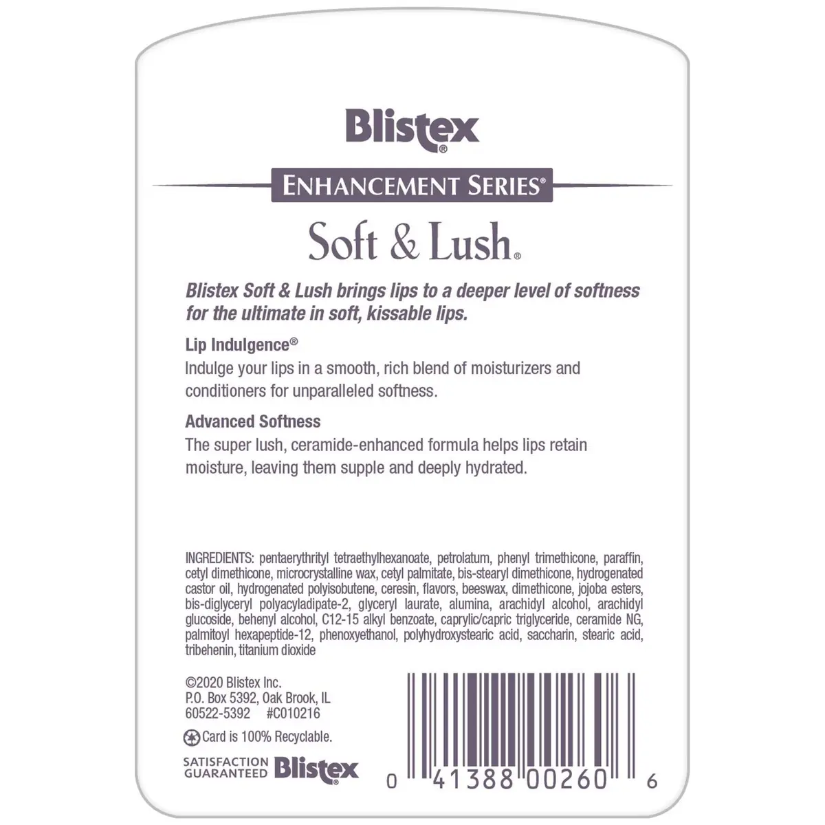 Blistex Soft & Lush Lip Protectant Tube 0.13oz (Pack of 3) Hydrates & Softens Lips Daily - view 3