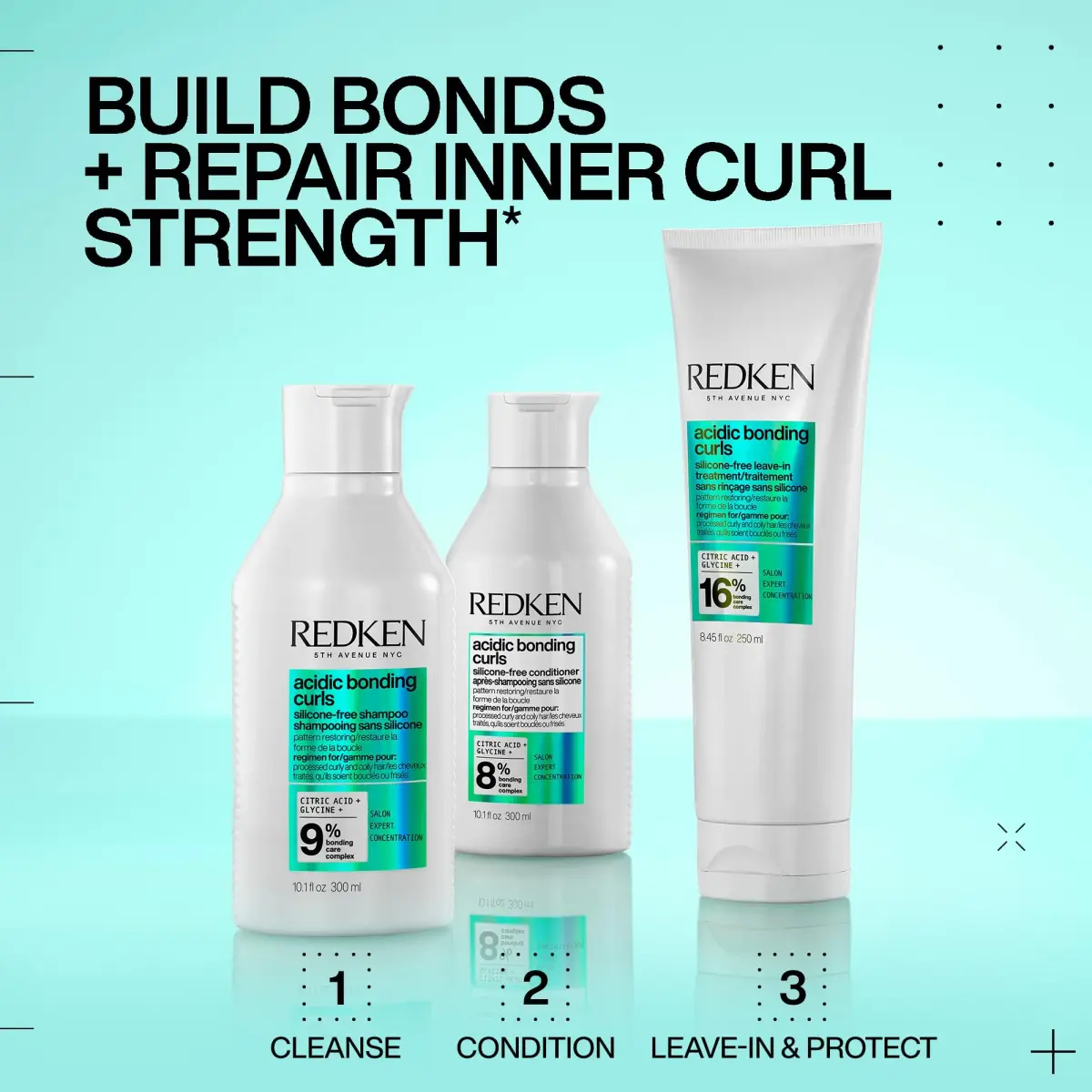 Redken Acidic Bonding Curls Shampoo – For Curly Hair, 300ml (10.1 fl oz) | Vegan Formula for Damaged Curls - view 9