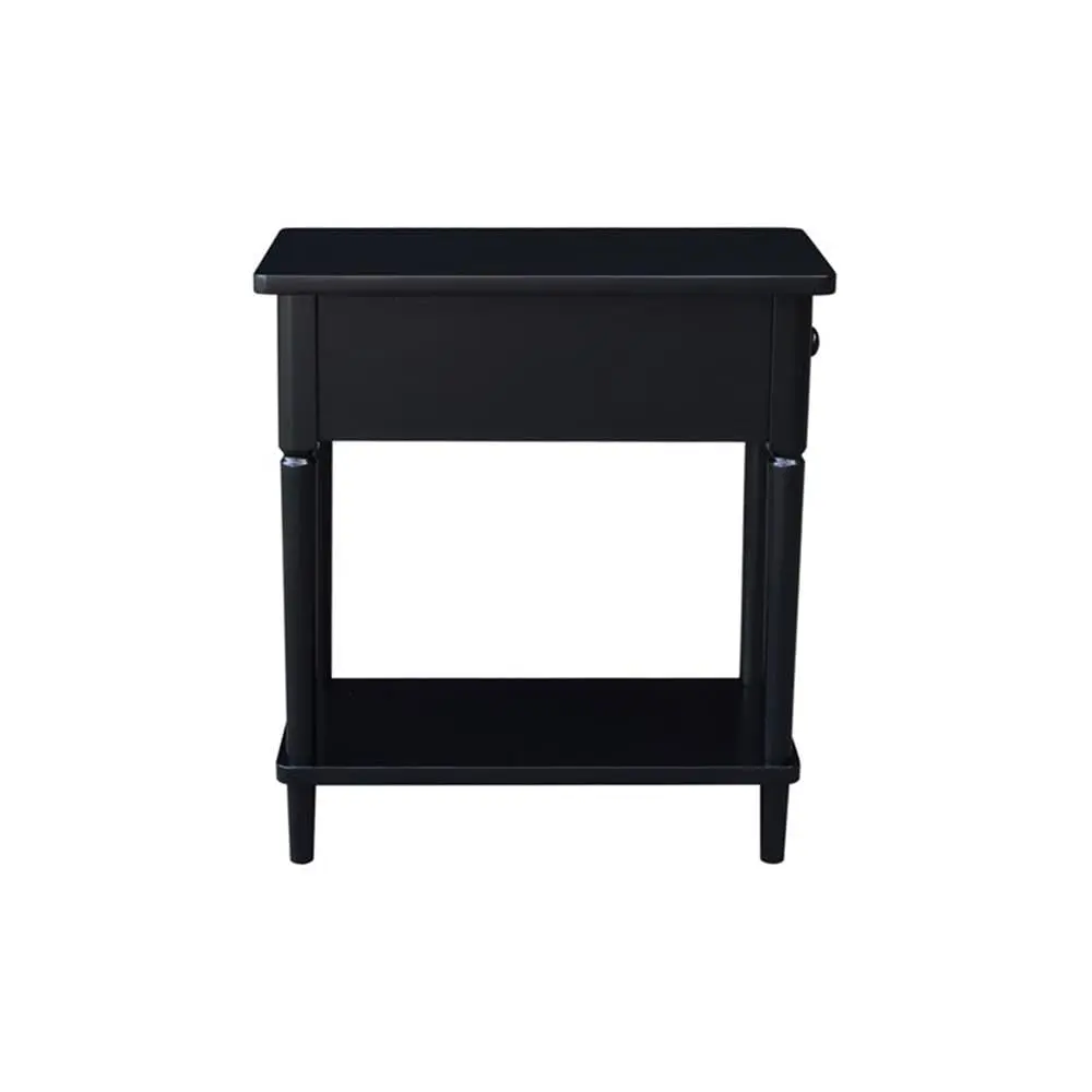 IC INTERNATIONAL CONCEPTS Solid Wood Narrow Side Table in Black | Durable, Elegant Accent Piece - view 5