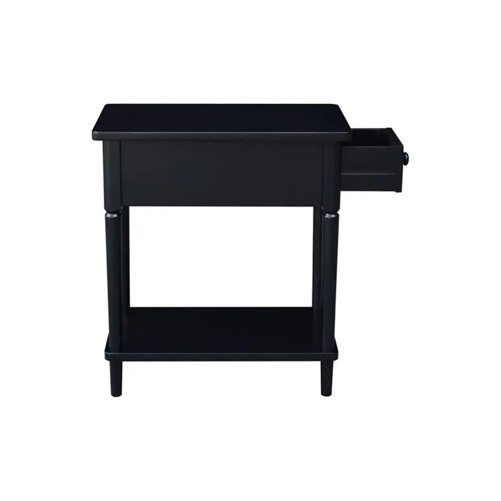 IC INTERNATIONAL CONCEPTS Solid Wood Narrow Side Table in Black | Durable, Elegant Accent Piece - view 6