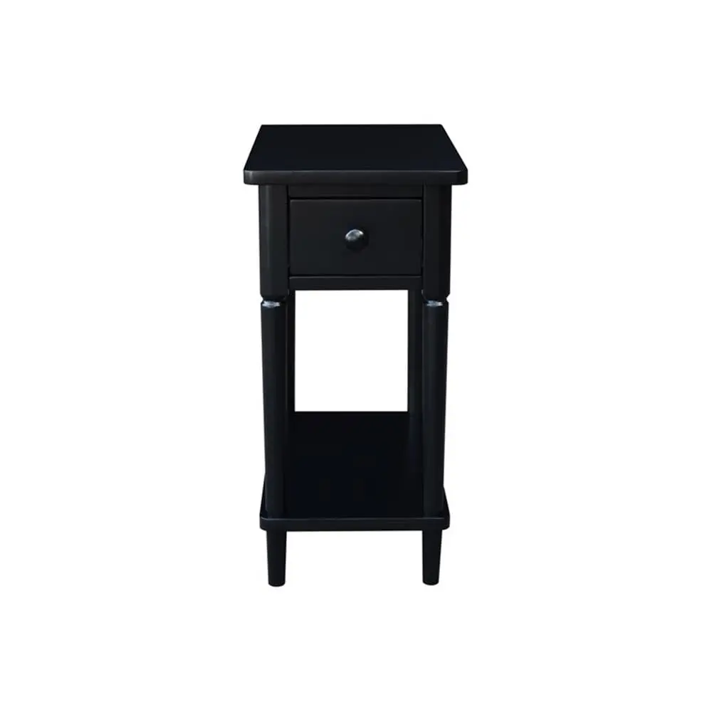 IC INTERNATIONAL CONCEPTS Solid Wood Narrow Side Table in Black | Durable, Elegant Accent Piece - view 3