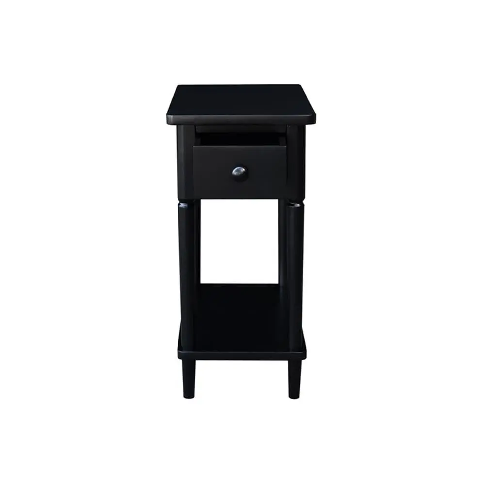 IC INTERNATIONAL CONCEPTS Solid Wood Narrow Side Table in Black | Durable, Elegant Accent Piece - view 4
