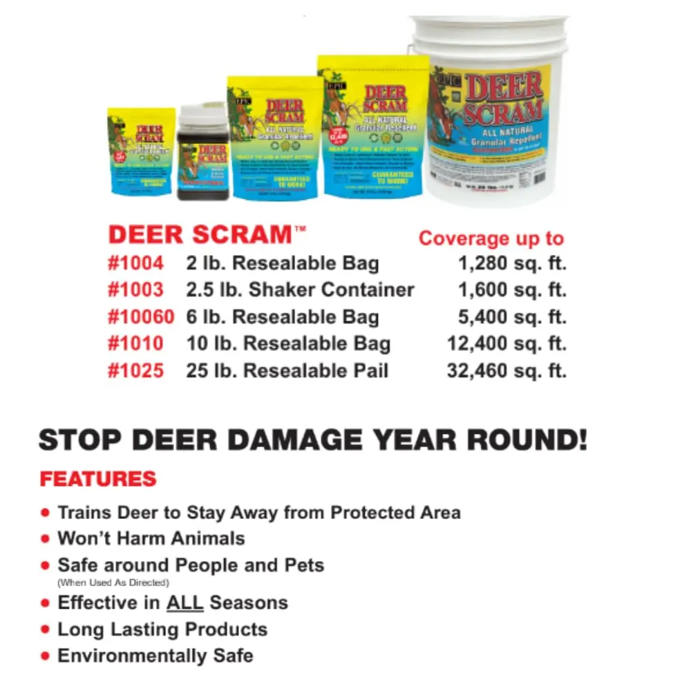 EPIC REPELLENTS Deer Scram All Natural Granular Repellent 10 lb | Long-lasting, eco-friendly deer deterrent - view 2