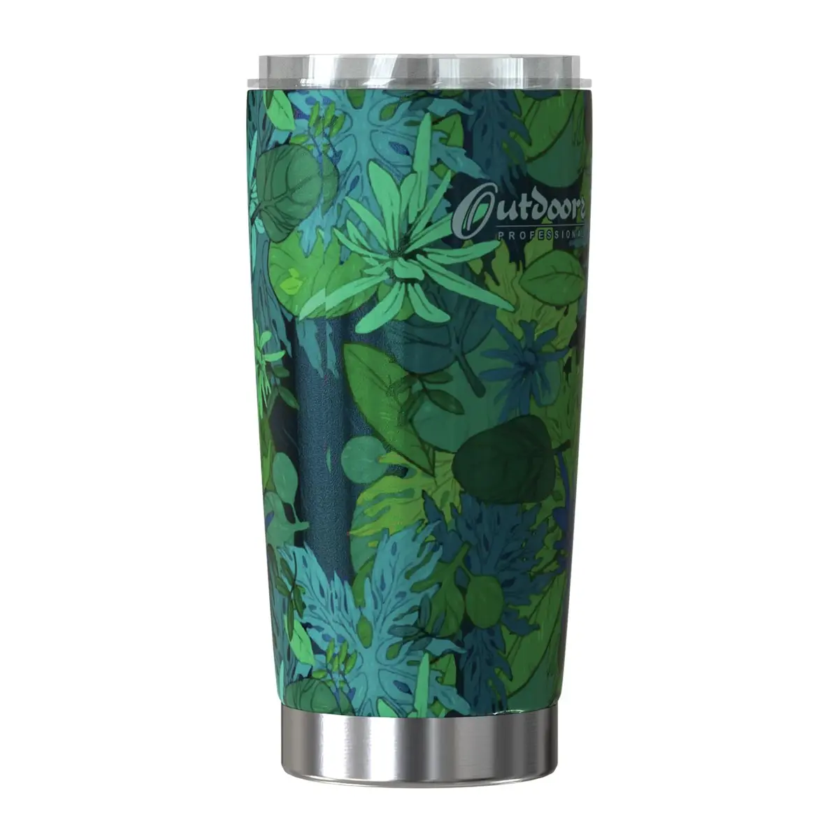 Outdoors Professional 20-Oz. Stainless Steel Double-Walled Vacuum Tumbler | Tropical Green, Keeps Drinks Hot 6H & Cold 12H - view 5
