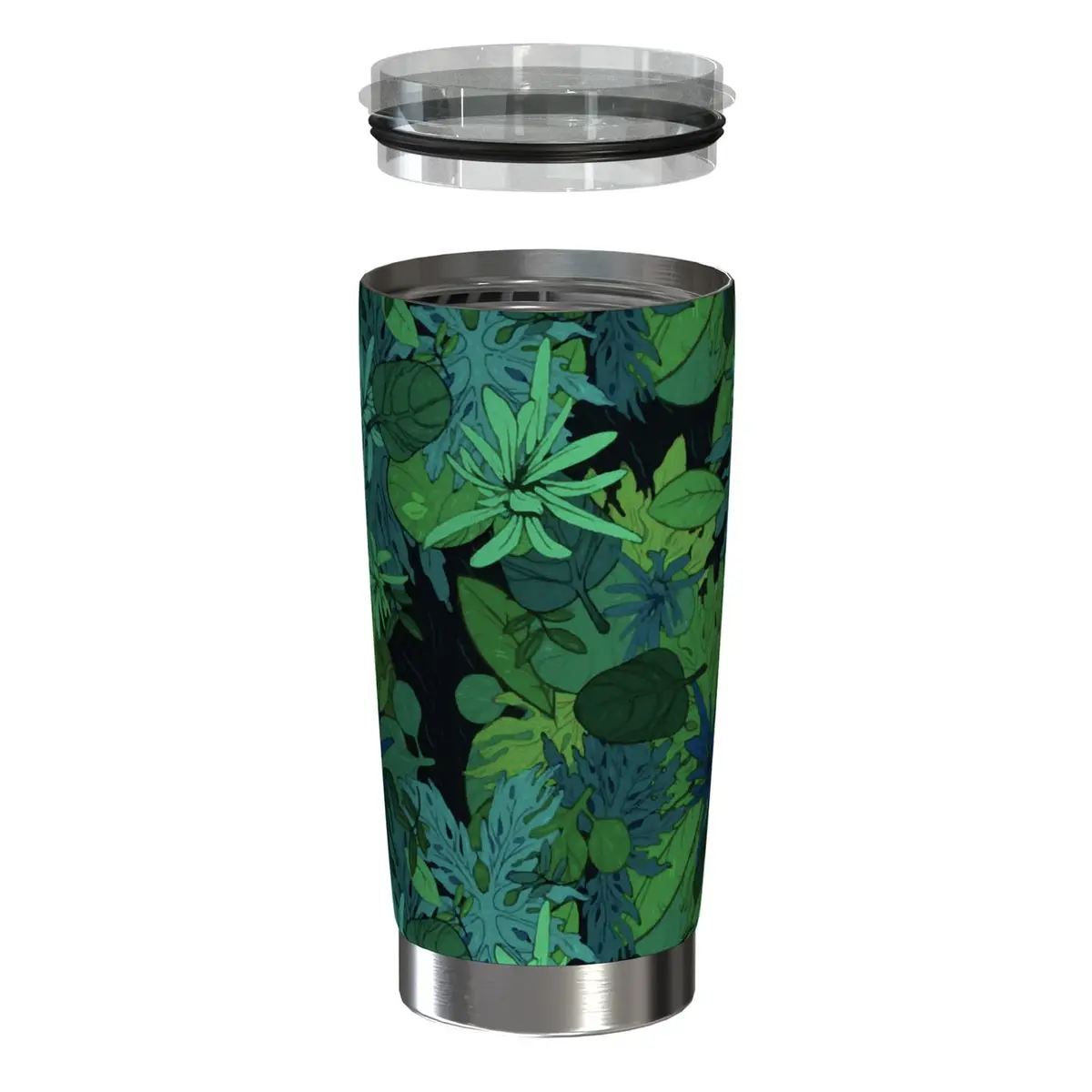 Outdoors Professional 20-Oz. Stainless Steel Double-Walled Vacuum Tumbler | Tropical Green, Keeps Drinks Hot 6H & Cold 12H - view 3