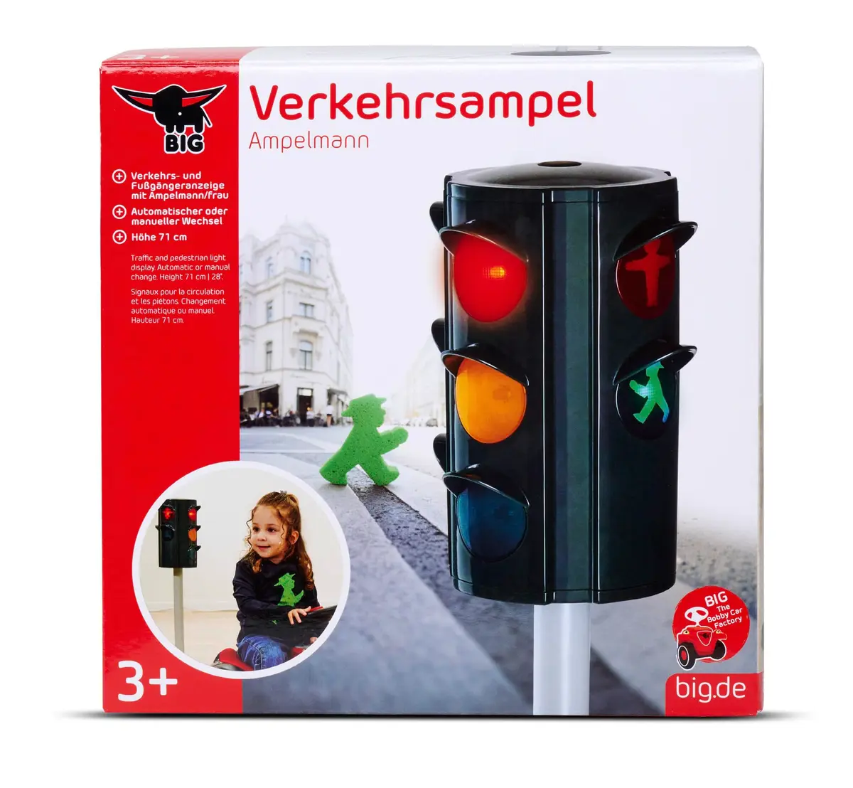 BIG Traffic Stoplight Ampelmann 71cm | Realistic Road Safety Toy for Kids 3+ - view 3