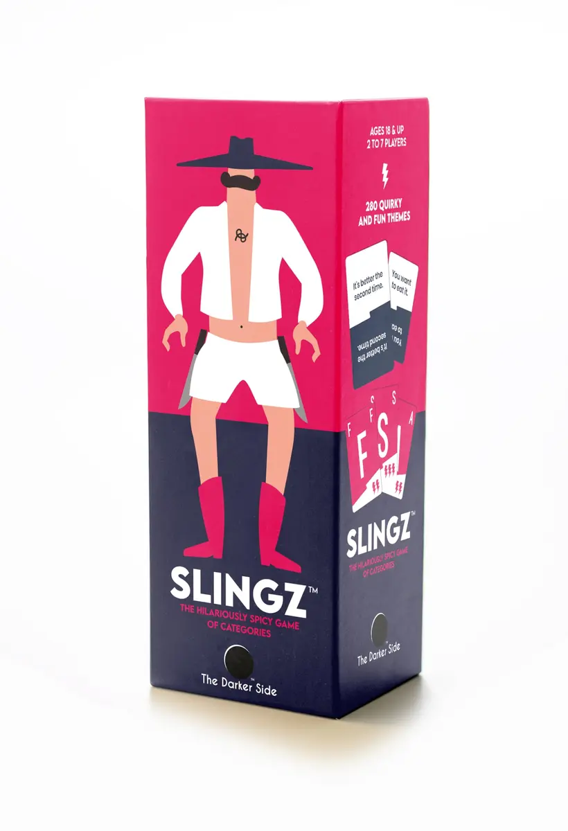 blue orange Slingz - The Quick and Hilariously Spicy Categories Card Game | 2-7 Players | for Adults, College Students, Game Nights, Parties and More - main product image
