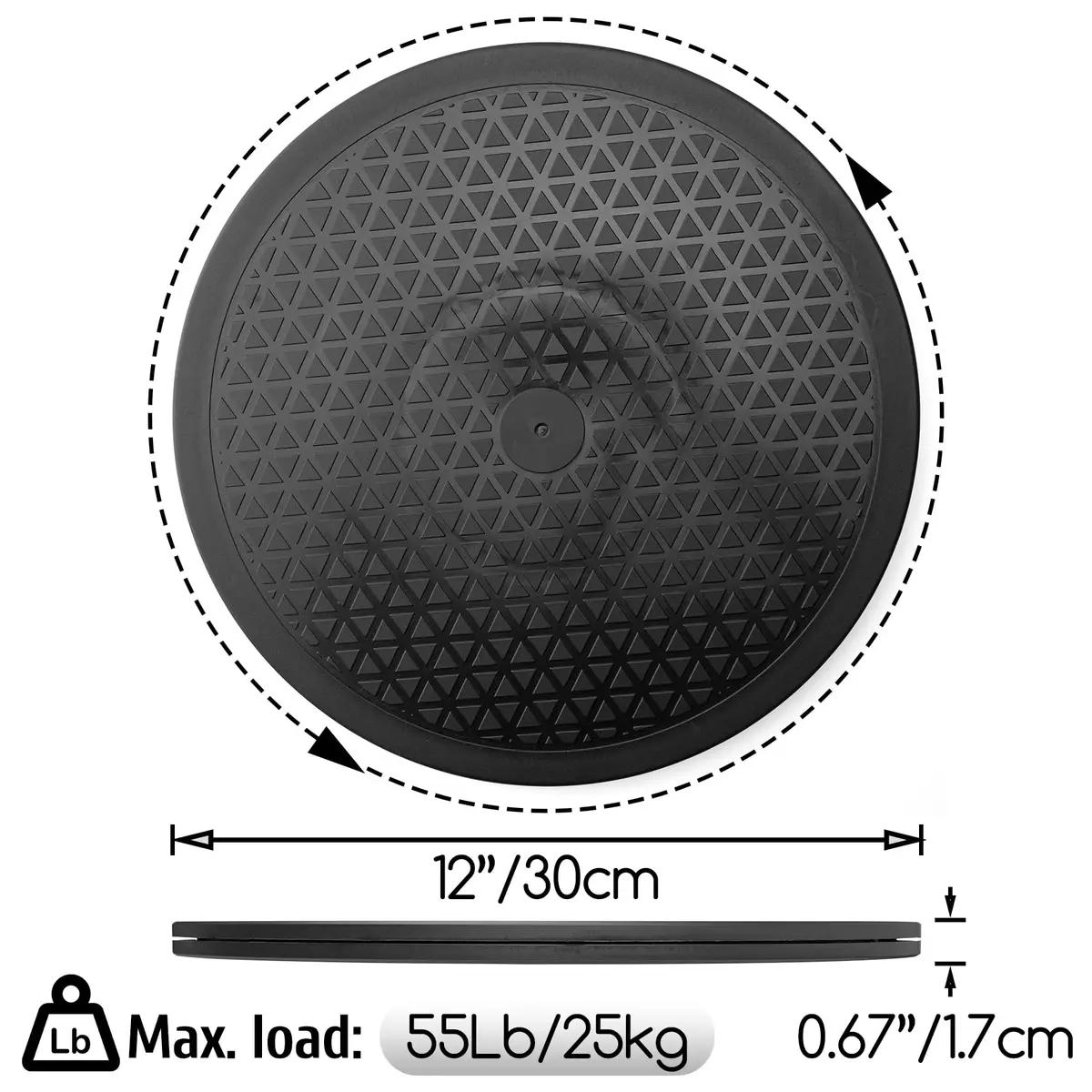 Famgee 12 Inch Lazy Susan Turntable 30cm (11.8in) | Heavy Duty Rotating Stand with Steel Ball Bearings - view 6