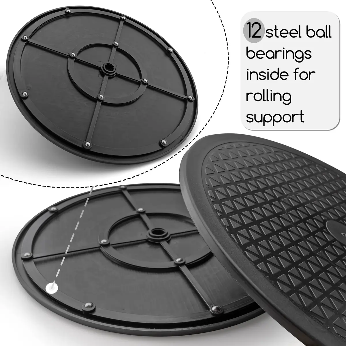 Famgee 12 Inch Lazy Susan Turntable 30cm (11.8in) | Heavy Duty Rotating Stand with Steel Ball Bearings - view 3