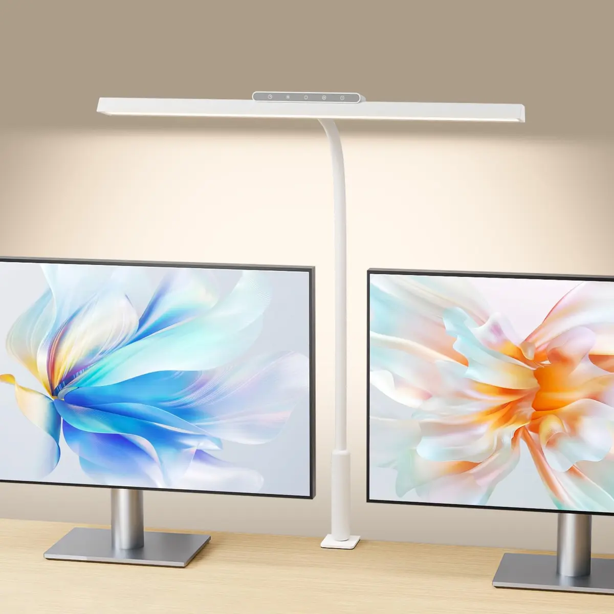 SEOUFRDZ LED Desk Lamp with Clamp, Adjustable Brightness & Color, Eye Protection, 360° Gooseneck (55.28 USD Offer) - main product image