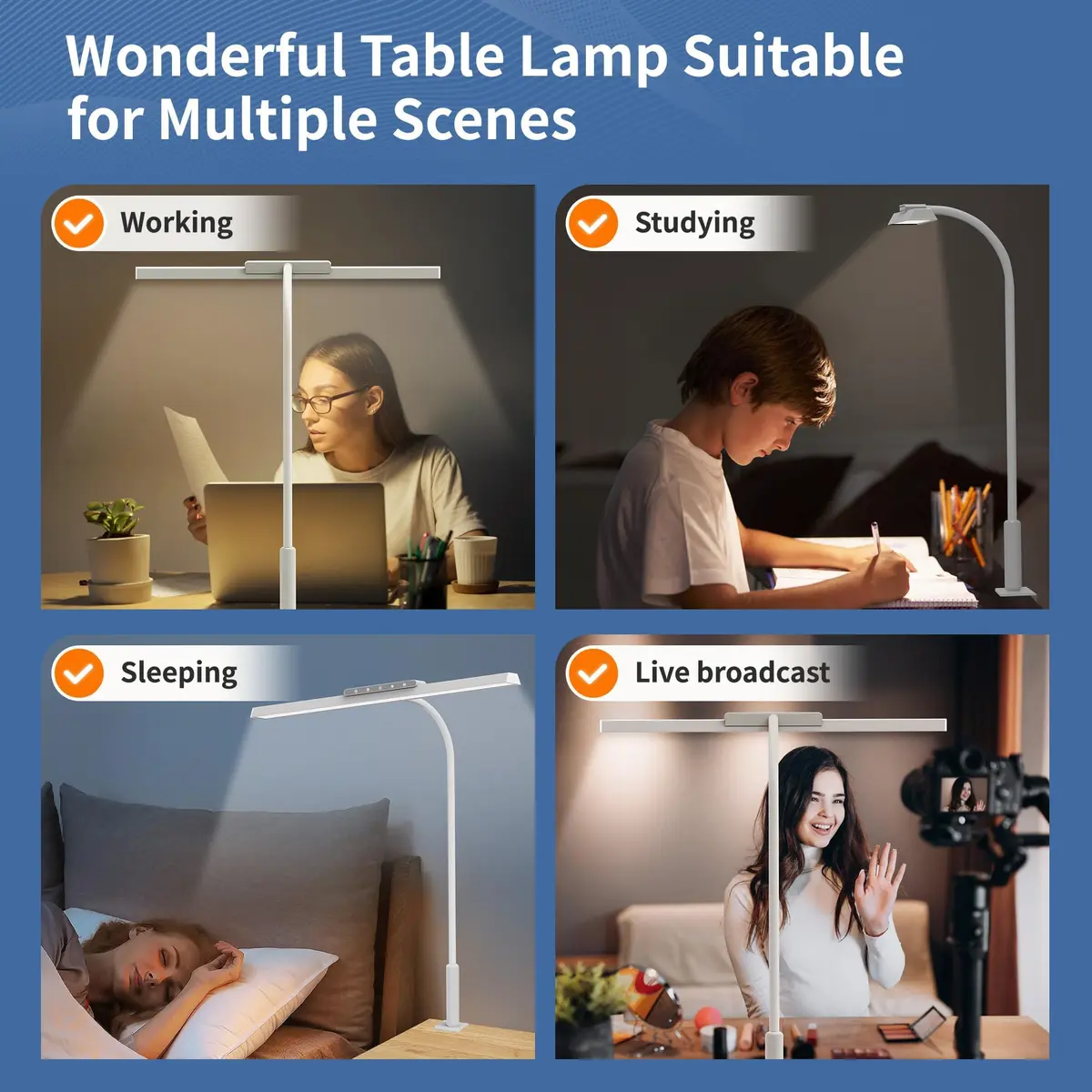 SEOUFRDZ LED Desk Lamp with Clamp, Adjustable Brightness & Color, Eye Protection, 360° Gooseneck (55.28 USD Offer) - view 7