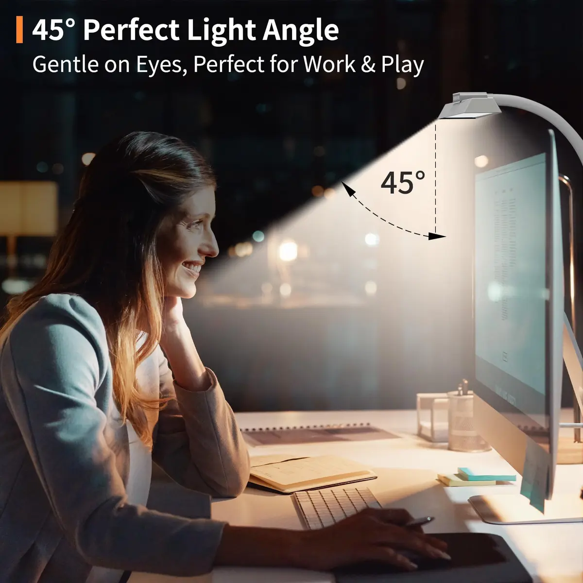 SEOUFRDZ LED Desk Lamp with Clamp, Adjustable Brightness & Color, Eye Protection, 360° Gooseneck (55.28 USD Offer) - view 2