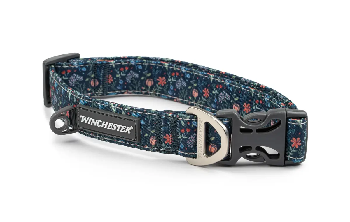 World of Winchester Botanical Garden Dog Collar, Large 9.2 inches (23.4 cm) | Durable Poly-Webbing with Reflective Stitching - main product image