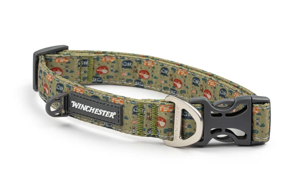 World of Winchester Dog Collar Medium | Retro Camper Style, Durable & Reflective (Medium) - main product image