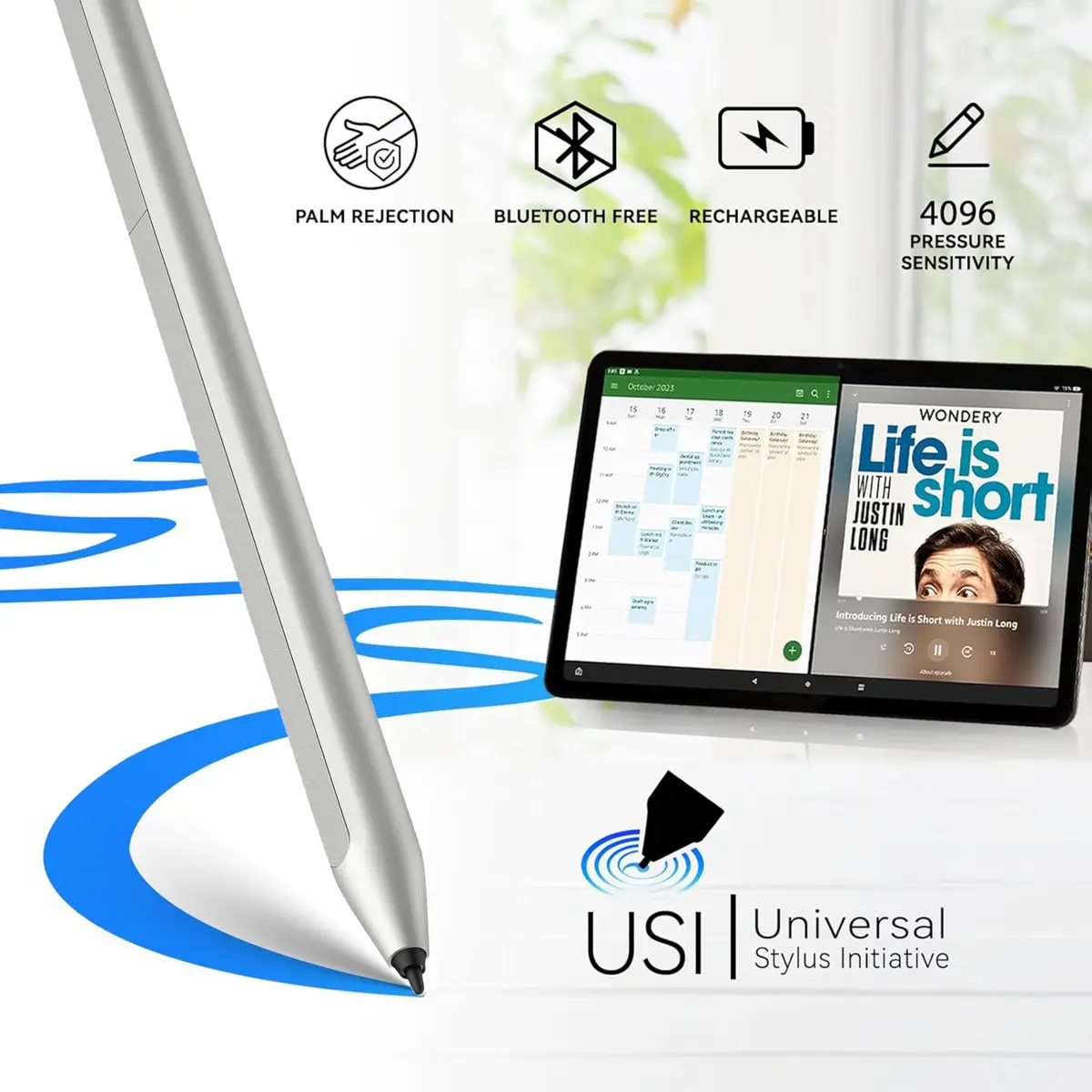 MITATTOK Rechargeable Active Stylus Pen 1.6mm | USI Certified for Touchscreen Tablets & Chromebooks - view 9