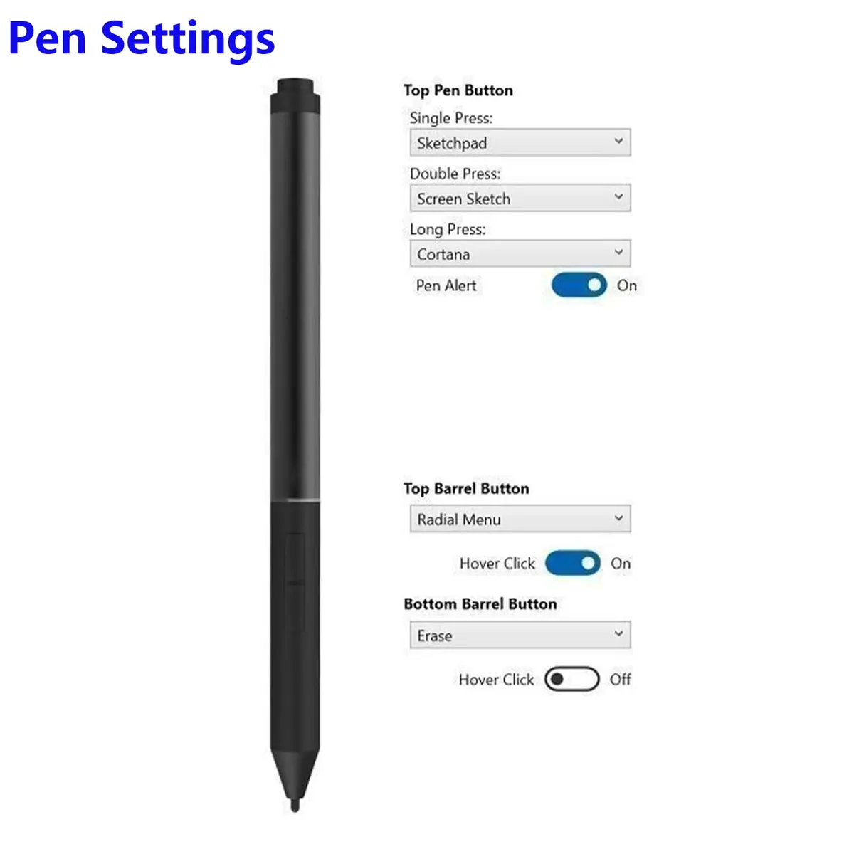 MITATTOK Stylus Pen for HP Elite x2 1013 G3 & Pro x2 612 G2 | Silver, Compatible with Wacom AES (70-120c) - view 8