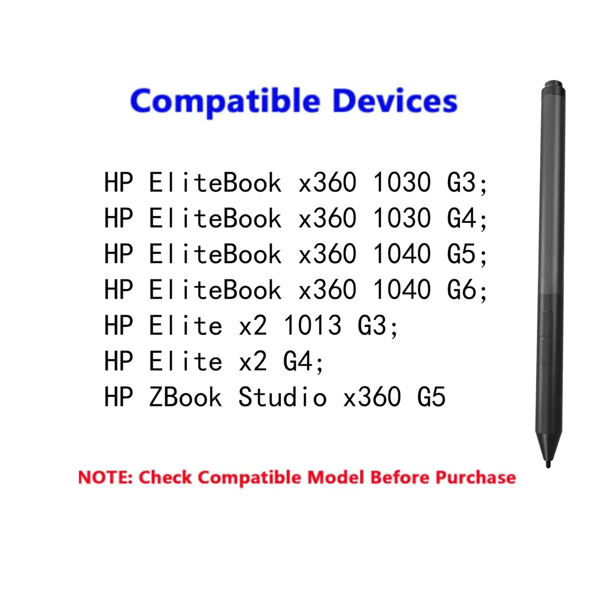 MITATTOK Stylus Pen for HP Elite x2 1013 G3 & Pro x2 612 G2 | Silver, Compatible with Wacom AES (70-120c) - view 4