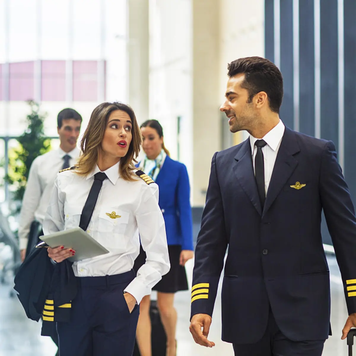 TUSAUW Airline Pilot Captain Costume Set with Aviator Sunglasses Navy Blue | Pilot Role Play Accessories - view 3