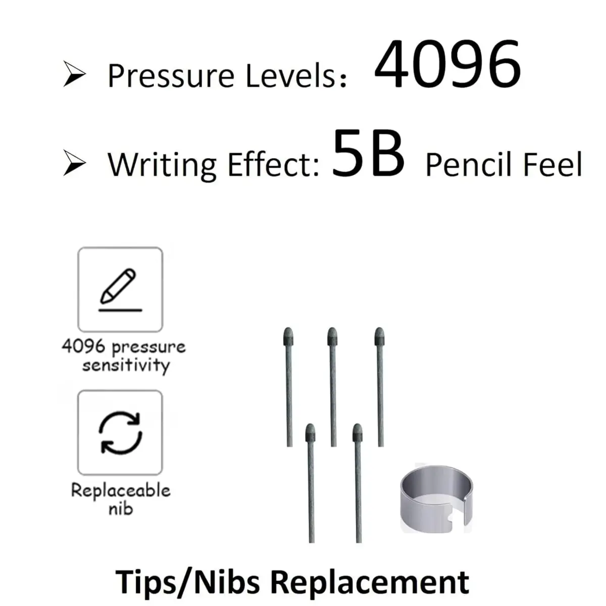 MITATTOK Stylus Pen Tip L04340-001 for HP Pavilion x360 11 Stylus Pen 927229-001 | 5-Pack Silver Aluminum Replacement Nibs - view 8