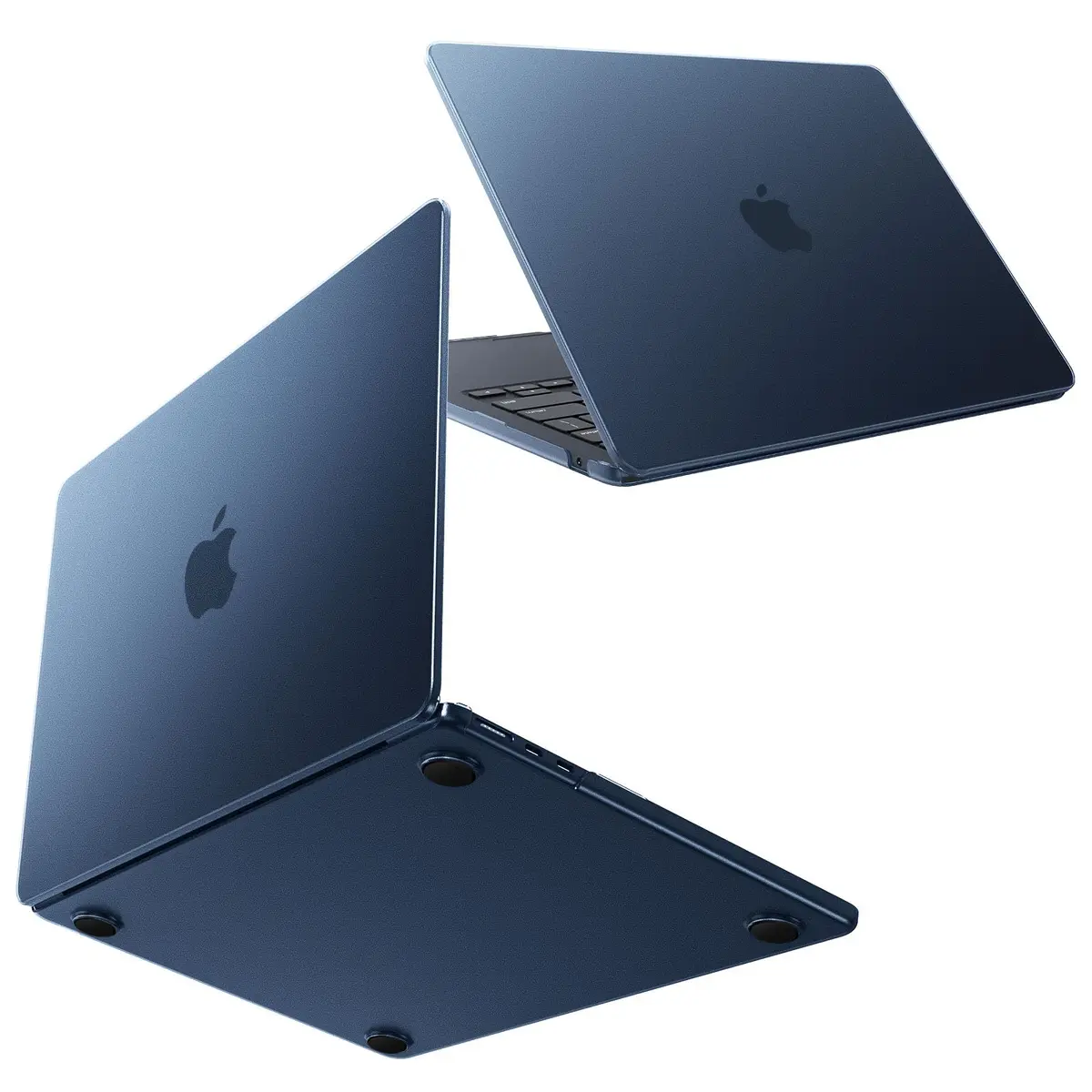 EooCoo Midnight Clear Matte Hard Case for MacBook Air 13.6 inch M2/M3/M4/M5 Chip | Scratch & Fingerprint Resistant - main product image