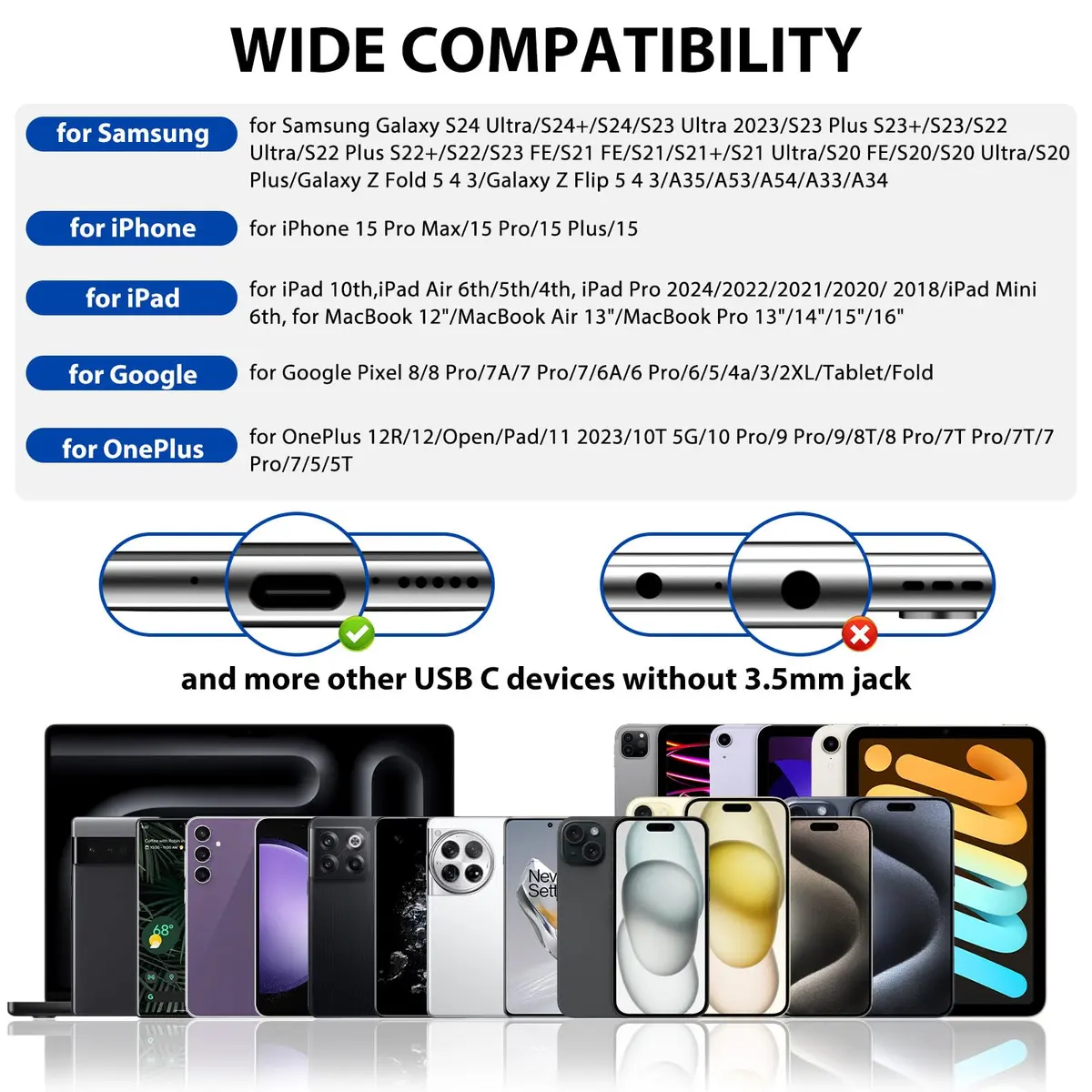 ASKUBSKU Open Ear Earbuds Wired USB C for Samsung S26 Ultra S25 S24 S23 A17 | Sport, Workout & Calls - view 6
