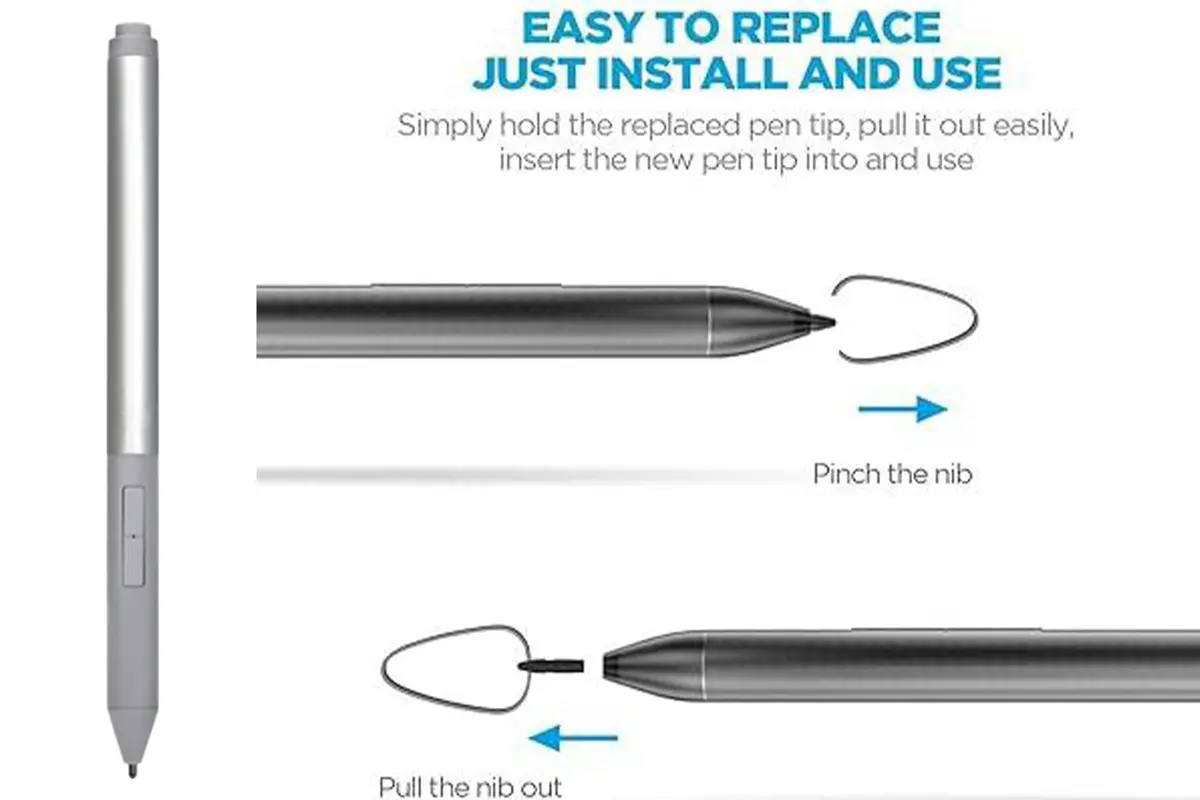 MITATTOK Stylus Pen for HP Elite x2 1013 G3, EliteBook x360 1020 G2, 1030 G2 G3, Pro x2 612 G2 | Silver, Wacom AES Compatible - view 6