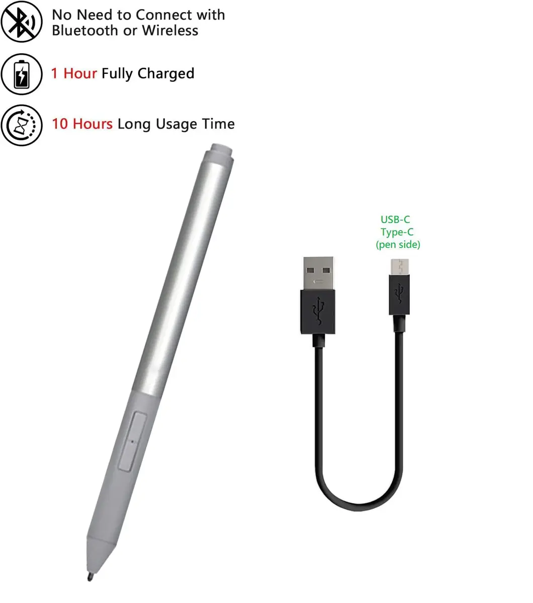 MITATTOK Stylus Pen for HP Elite x2 1013 G3, EliteBook x360 1020 G2, 1030 G2 G3, Pro x2 612 G2 | Silver, Wacom AES Compatible - view 3