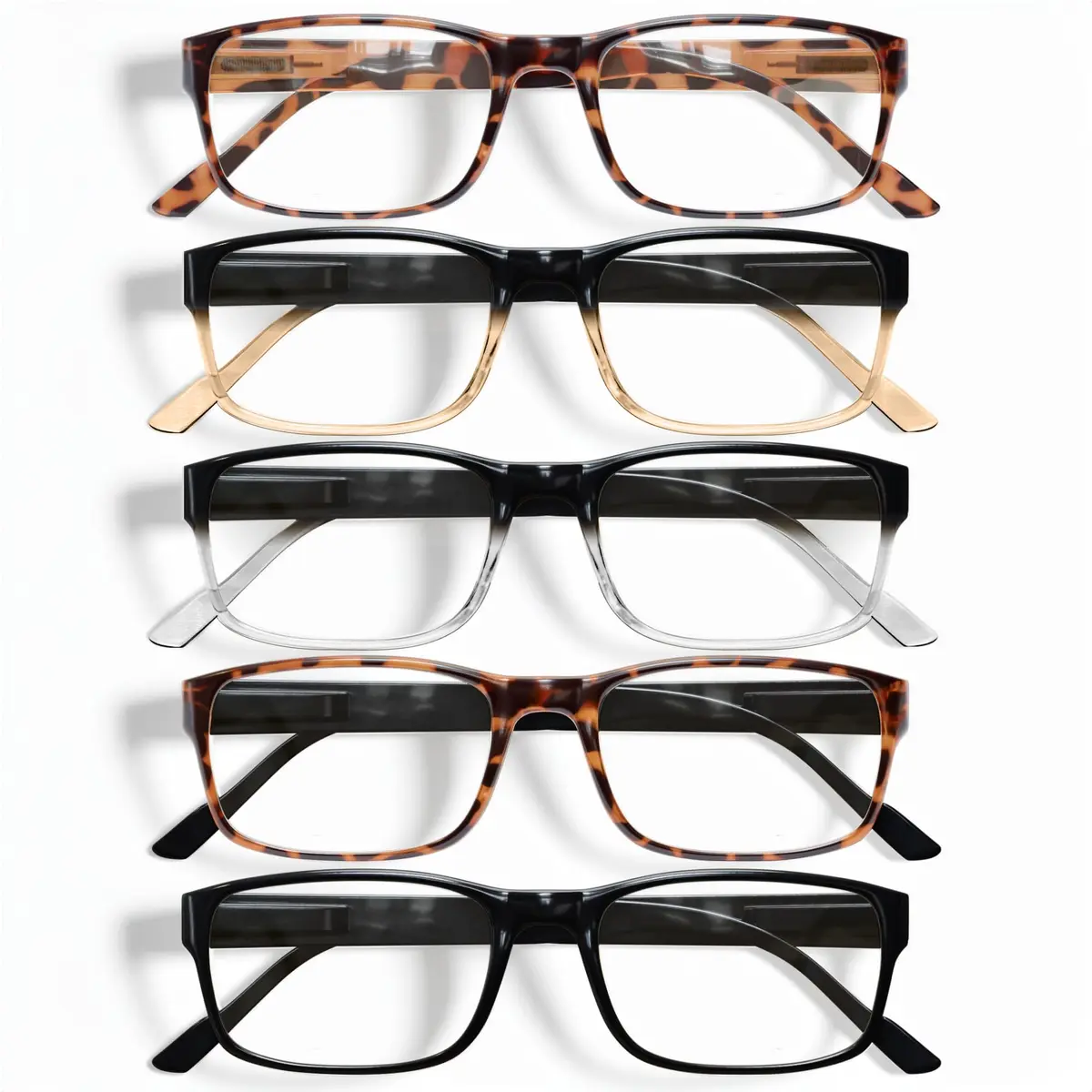Gaoye 0.5 Reading Glasses 5-Pack | Blue Light Blocking & UV Protection - main product image